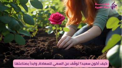 لقطة هادئة ليد شخص عم يزرع وردة أو يلمس عشب أخضر