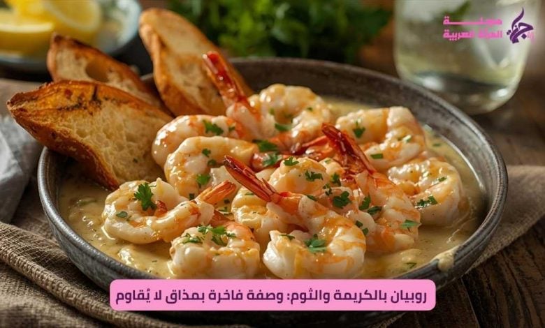 روبيان بالكريمة والثوم: وصفة فاخرة بمذاق لا يُقاوم