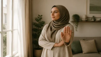 شخص يضع حداً هادئاً في علاقة صعبة مع سمات مسيطرة